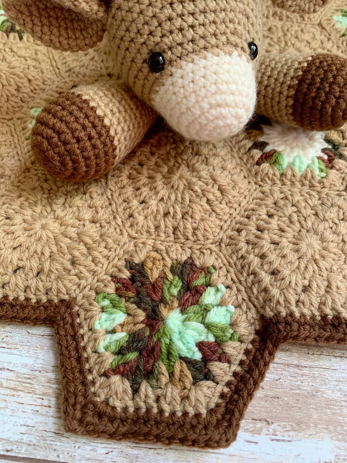 Crochet Deer Lovey / Deer Security Blanket / Handmade Lovey / Etsy