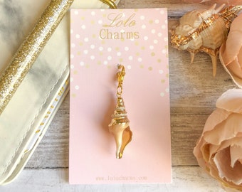 Seashell Planner Charm Beaded Purse Charm Journal Charm Zipper Pull Charm Happy Planner Accessories Erin Condren
