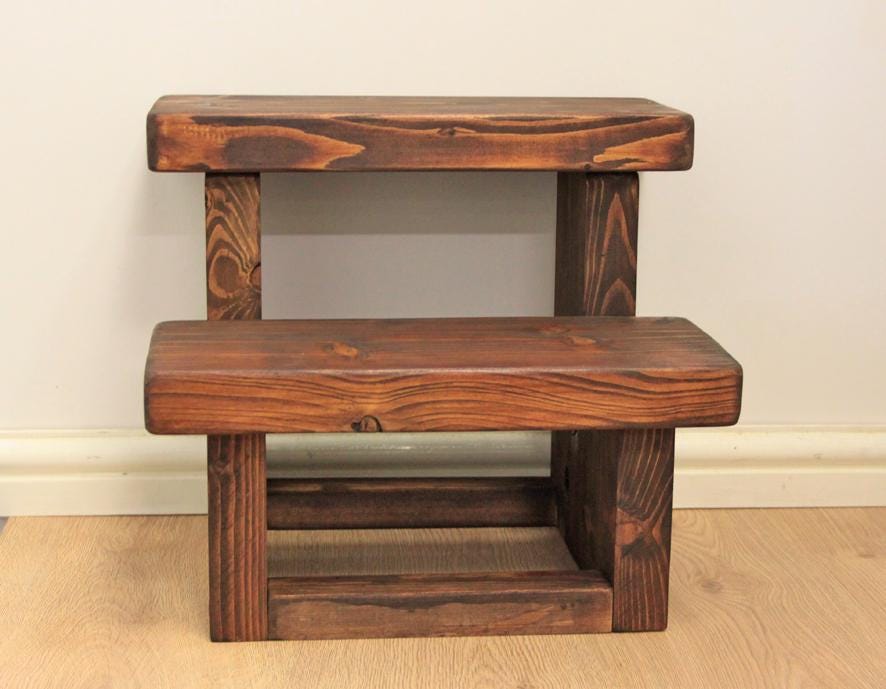 Handmade Rustic Wood Kids Step Stool, Helper Step. - Etsy UK
