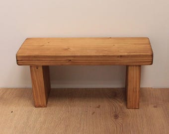 Handmade Rustic Kids Step Stool, Wooden Helper Step