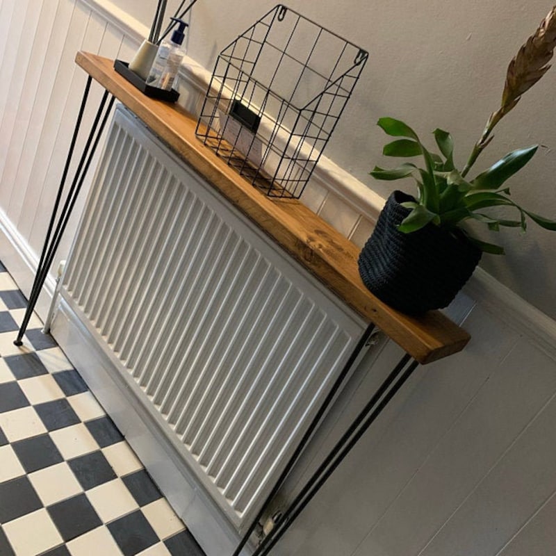 Rustic Console Radiator Table Radiator Console Table - Etsy UK