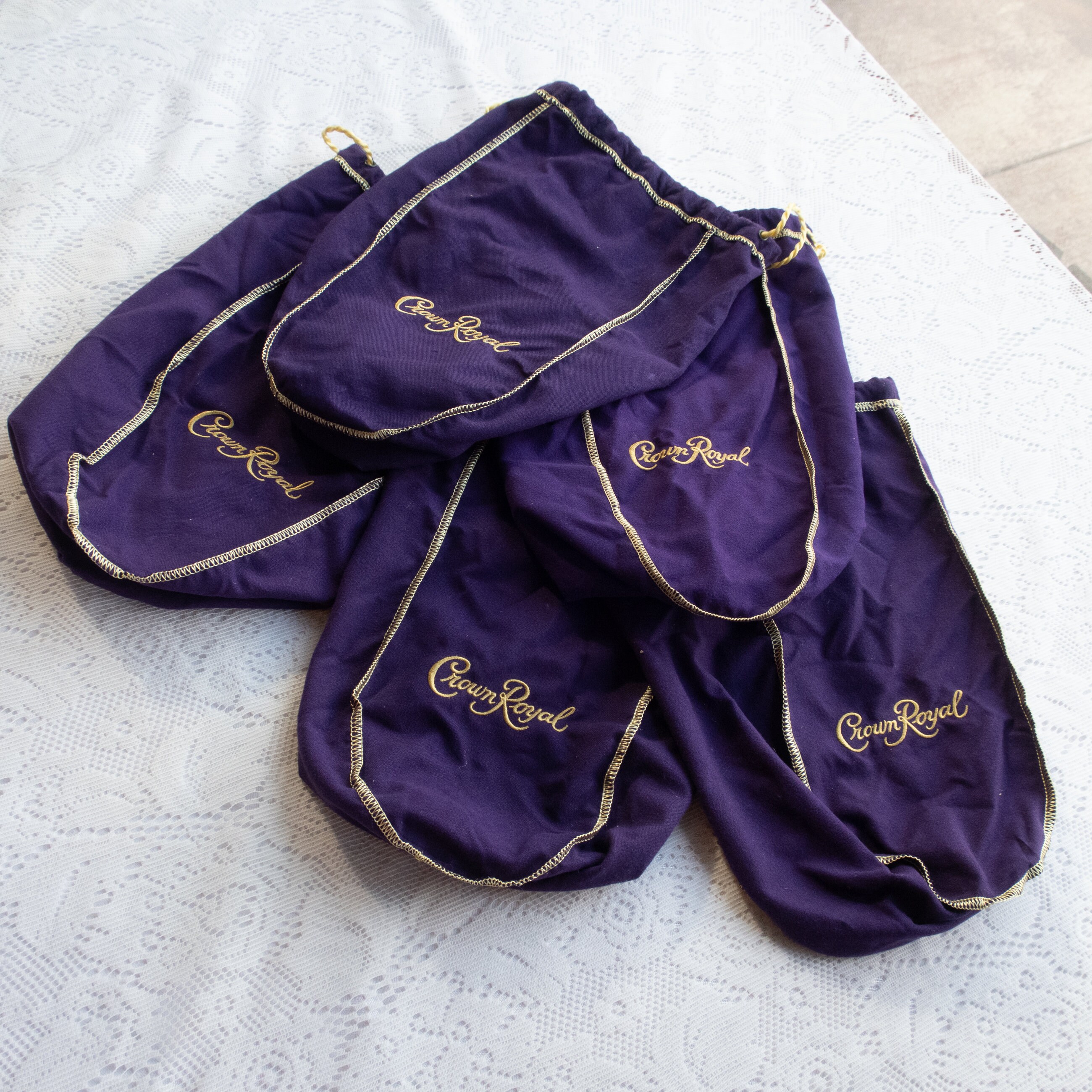 Large Purple Crown Royal Bags for DIY Sewing Crafting Large Etsy