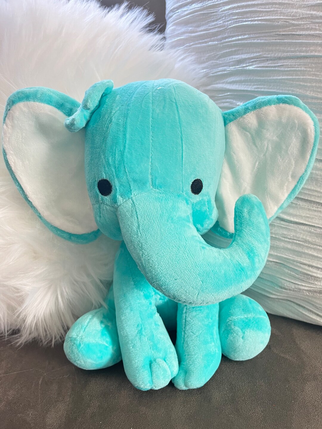 Blank Elephant Plush Toy, Elephant Plushie, Colored Elephant for