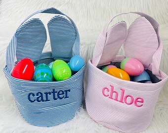 Easter Basket personalized embroidered