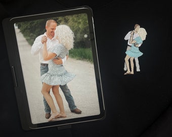 Embroidered detailed picture, photo embroidery, custom, photo keepsake, picture sweater, gift, keepsake, personalized