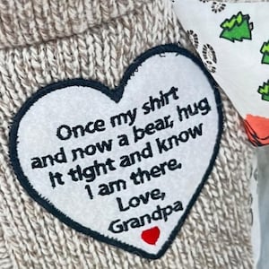 Memory animal patch, embroidered patch, memory bear patch, personalized embroidery