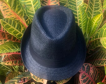 Chapeau Fedora noir, coupe classique fedora, bande noire fedora, chapeau de jazz, chapeau fedora à bord court, chapeau fedora en paille, chapeau Panama élégant et chapeau de mode