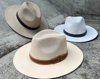 Panama, chapeau à large bord, chapeau safari, chapeau fedora, chapeaux pour hommes, chapeaux pour femmes, chapeau tendance, chapeau d'été, chapeau de plage, chapeau unisexe, chapeau rigide