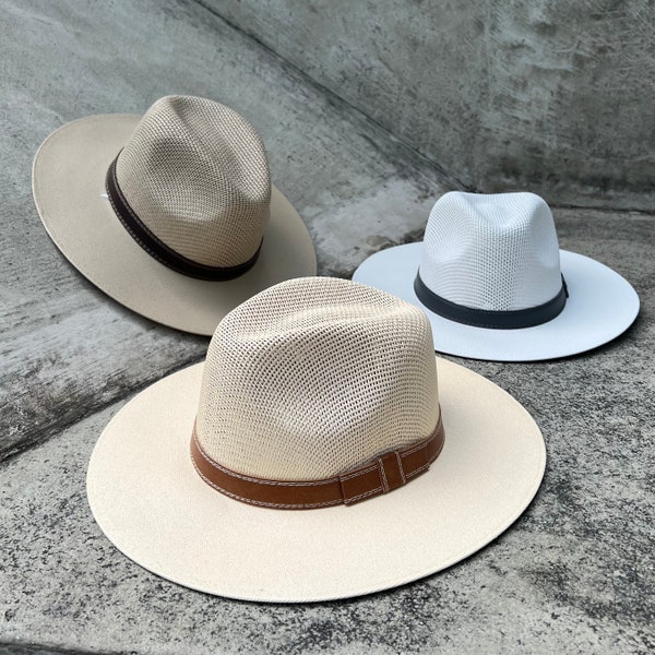 Panamahut, Hut mit breiter Krempe, Safari Hut, Fedora Hut, Hüte für Männer, Hüte für Frauen, Modehut, Sommerhut, Strandhut, Unisex Hut
