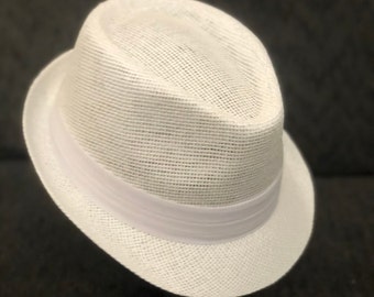 Fedora, sombrero fedora blanco, fedora para mujer, fedora para hombre, sombrero de jazz, sombrero de ala corta, sombrero boho, sombrero de festival de sombrero vintage, regalo perfecto