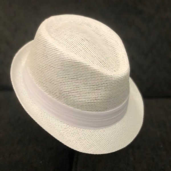 Fedora, white fedora hat, fedora for woman, fedora for men, jazz hat, short brim hat, boho hat, vintage hat festival hat, perfect gift