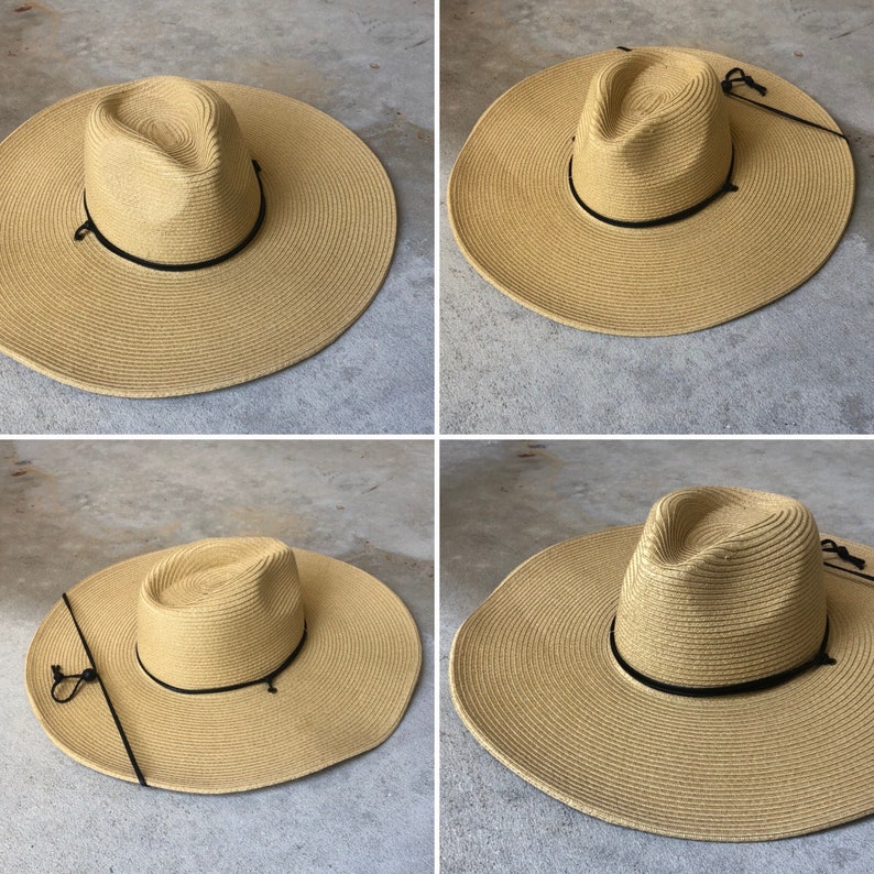 Wide Brim Hat, oversized hat, hat with chin strap, summer hat, beach hat, Women hat, hat for men, outdoor hat, sun hat, gardening hat safari image 5