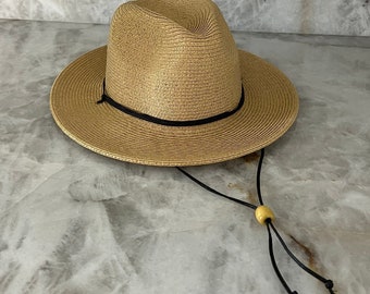 Hat with chin cord, sun hat women, foldable hat, packable hat, fashion hat, summer hat, beach hat, Women hat, gardening hat, vacation hat