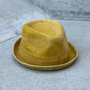 Fedora hat, pork pie hat, fedora, up brim hat, washed cotton short brim hat, fedora for men, fedora for women, summer hat, casual cotton