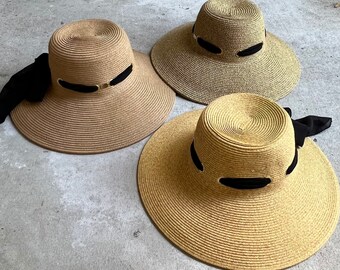 sun hat, summer hat, beach hat, Woman’s hats, straw hat, gardening hat, vacation hat, Wide Brim Hat, fashion hat, beach hat, hat with scarf