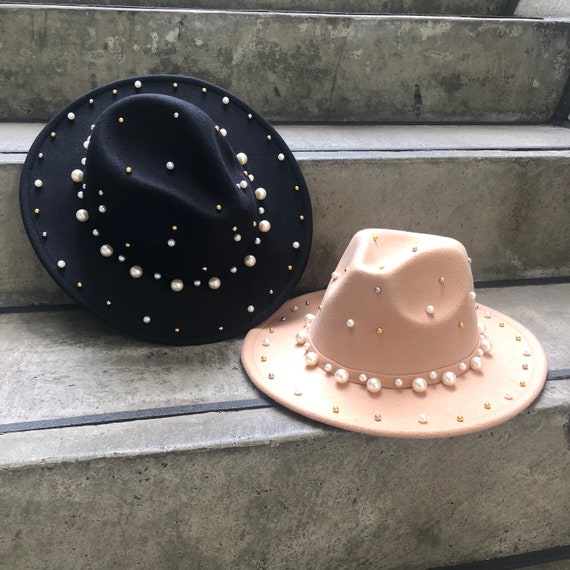 Fedora hat, wide brim hat, wool hat 