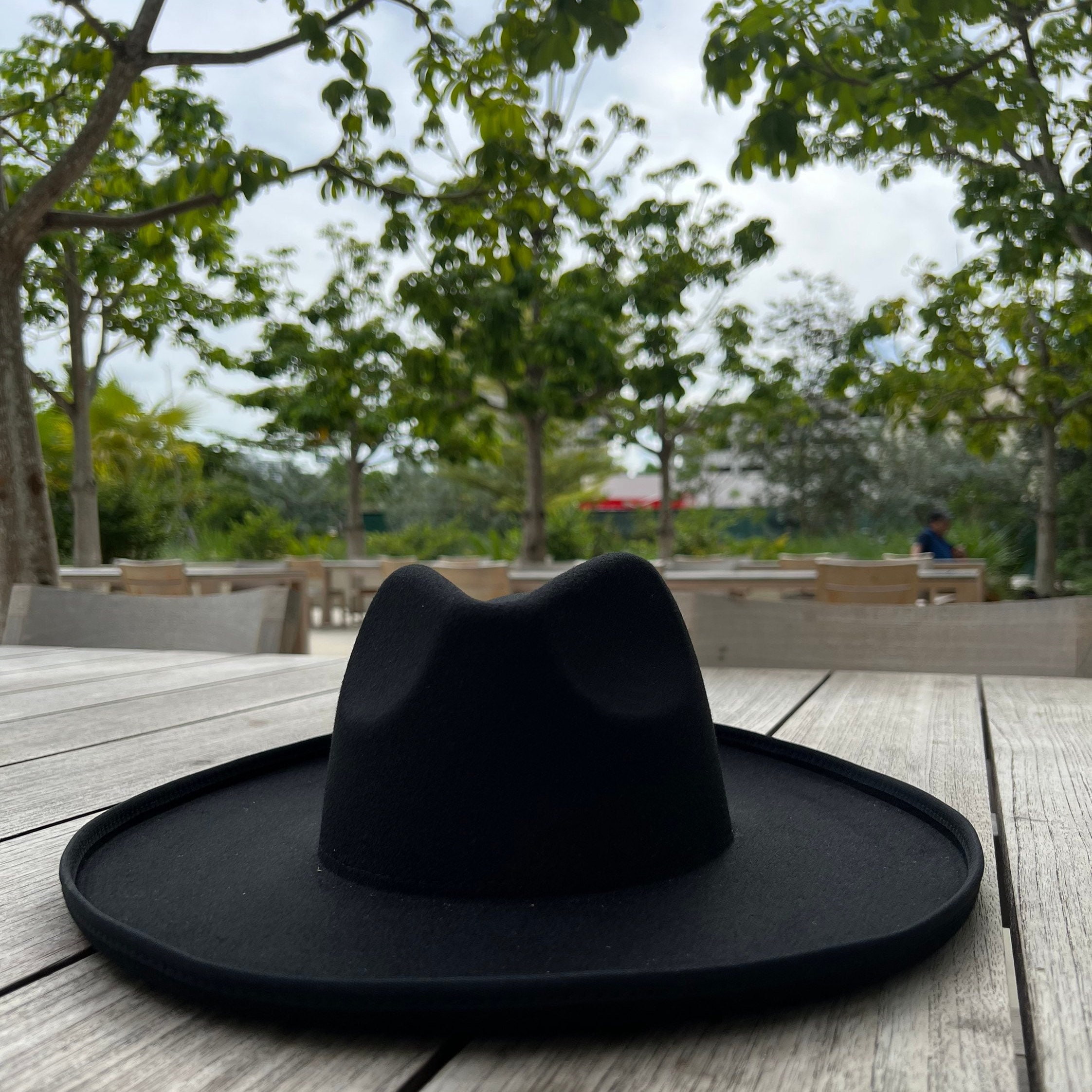 Black Fedora Hat, Wide Brim Hat, up Brim Hat, Fedora for Men, Fedora for  Women, Stylish Hat, Stiff Brim Hat, Felt Hat, Oversized Hat -  Canada