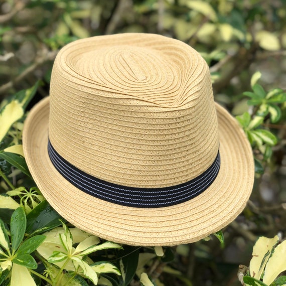 Fedora Hat, Straw Hat, Classic Fit Fedora, Jazz Hat, Short Brim