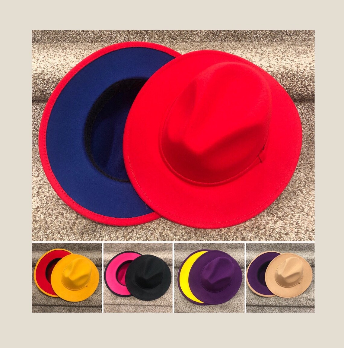 Fedora hat two tone fedora fedora hat for women multiple Etsy