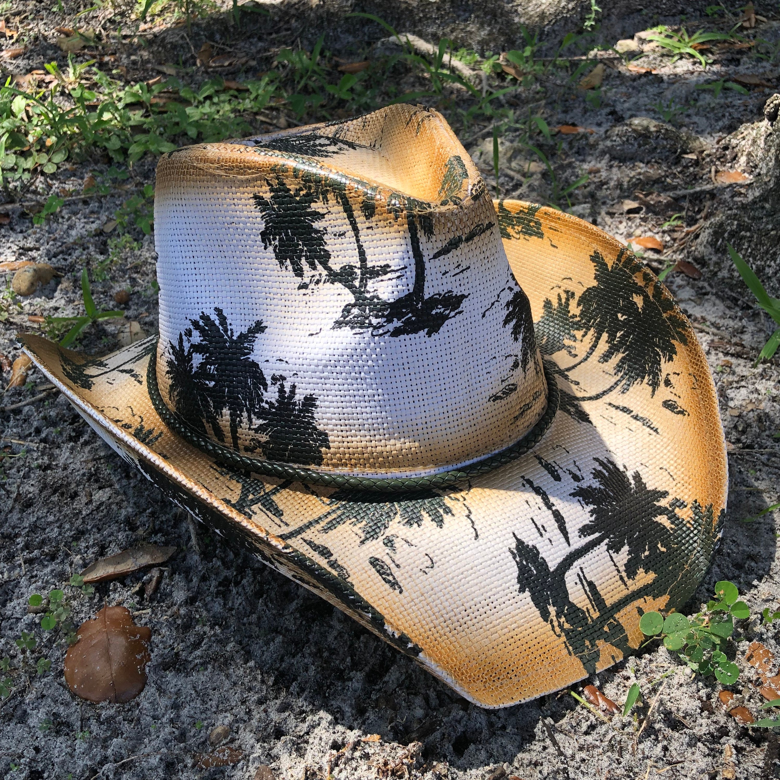 Cowboy Hat Palm Trees Hat Country Hat 