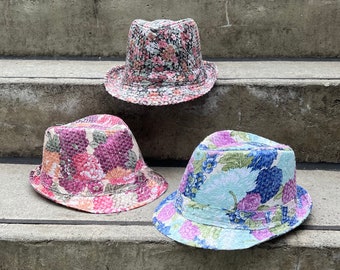 Sequins Fedora hat, classic fit fedora, women’s fedora, jazz hat, fedora short brim hat, floral design fedora hat, stylish and fashion hat