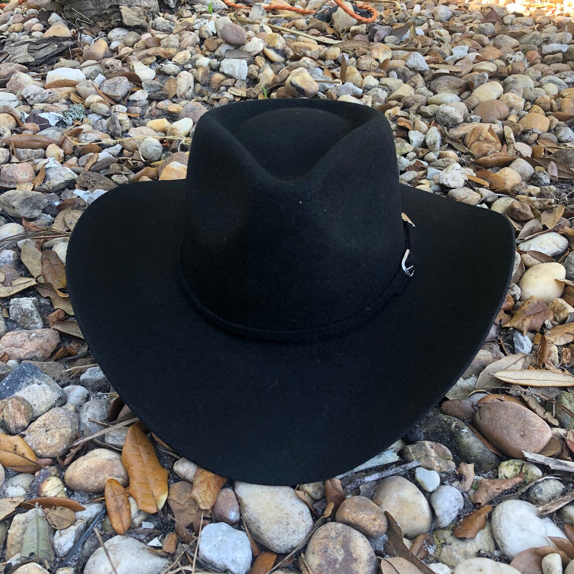 Wool cowboy hat black cowboy hat western hat western Etsy