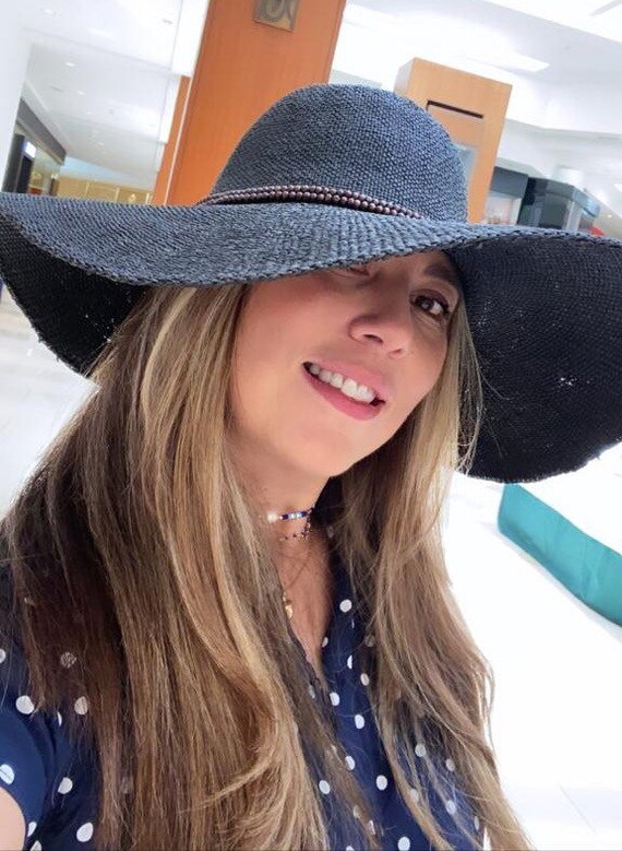 Floppy Hat With Wood Beads Fashion Hat Wide Brim Hat Sun Hat