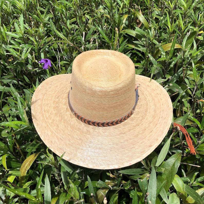 Palm hat, stiff hat, wide brim hat, boater hat, hats for men, hats for women, sun hat, summer hat, beach hat, gardening hat, gambler hat 画像 4