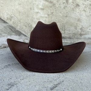 black cowboy hat, brown cowboy hat, country hat, western hat, rodeo hat, wild west hat, vintage cowboy hat, cowgirl hat, cowboy hat for men image 7