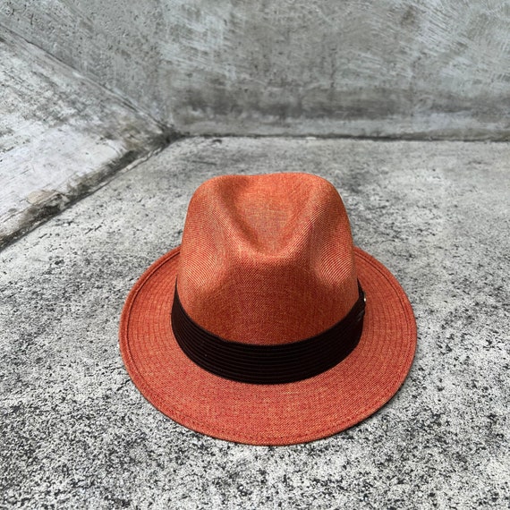 Sombrero Fedora naranja, sombrero resistente, fedora para hombre