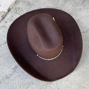 black cowboy hat, brown cowboy hat, country hat, western hat, rodeo hat, wild west hat, vintage cowboy hat, cowgirl hat, cowboy hat for men image 8