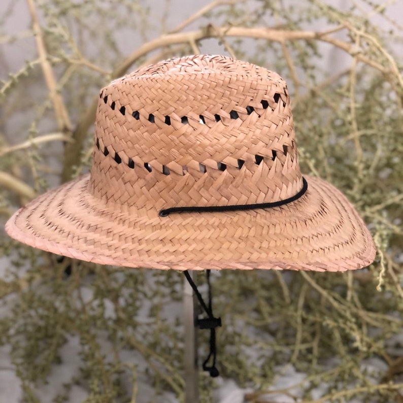 Chapeau de palmier, chapeau dextérieur, chapeau de soleil, chapeau avec mentonnière, chapeau à gros bord, chapeaux pour hommes, chapeaux pour femmes, chapeau de mode, chapeau dété, chapeau de plage image 4