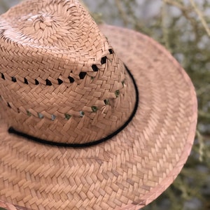 Chapeau de palmier, chapeau dextérieur, chapeau de soleil, chapeau avec mentonnière, chapeau à gros bord, chapeaux pour hommes, chapeaux pour femmes, chapeau de mode, chapeau dété, chapeau de plage image 5