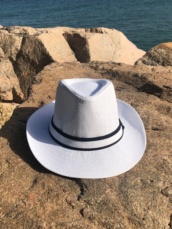 Panama Hat Style With Black Border Band 