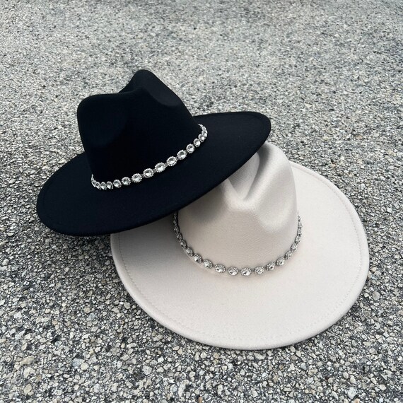 Fedora Hat Wide Brim Hat Vegan Felt Hat 