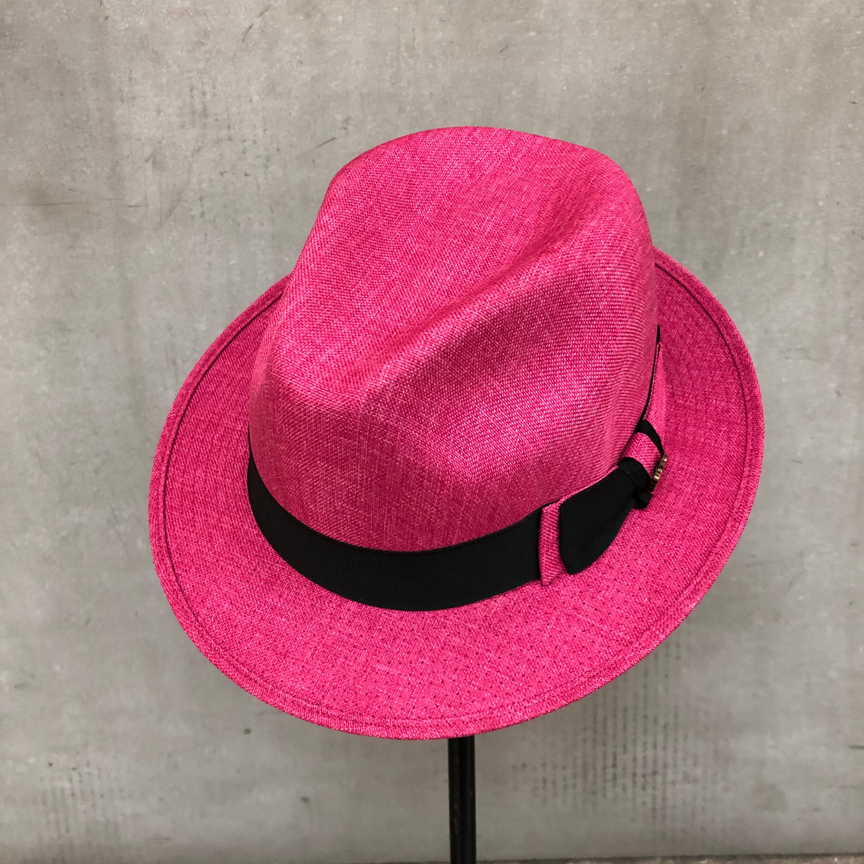 Hot pink Fedora hat fedora for men fedora for women hat for Etsy