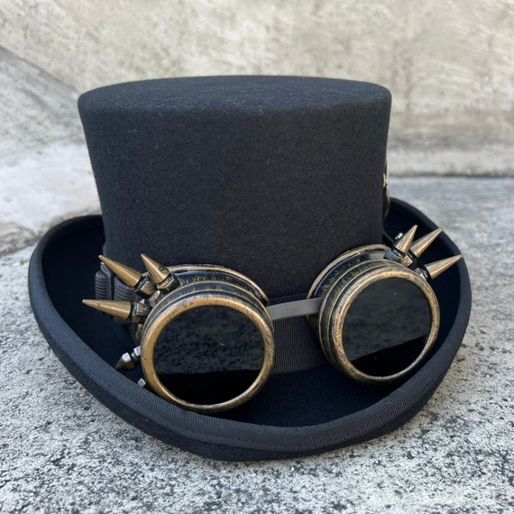 Fascia per cappello, occhiali Steampunk, occhiali steampunk a cilindro,  occhiali cyber con punte, accessori per cappelli, fascia elastica per  cappello, occhiali vintage, lenti -  Italia