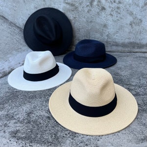 Panama hat, wide brim hat, safari hat, mens fedora, straw Panama hat for men, hats for women, fashion hat, summer hat, beach hat, stiff brim