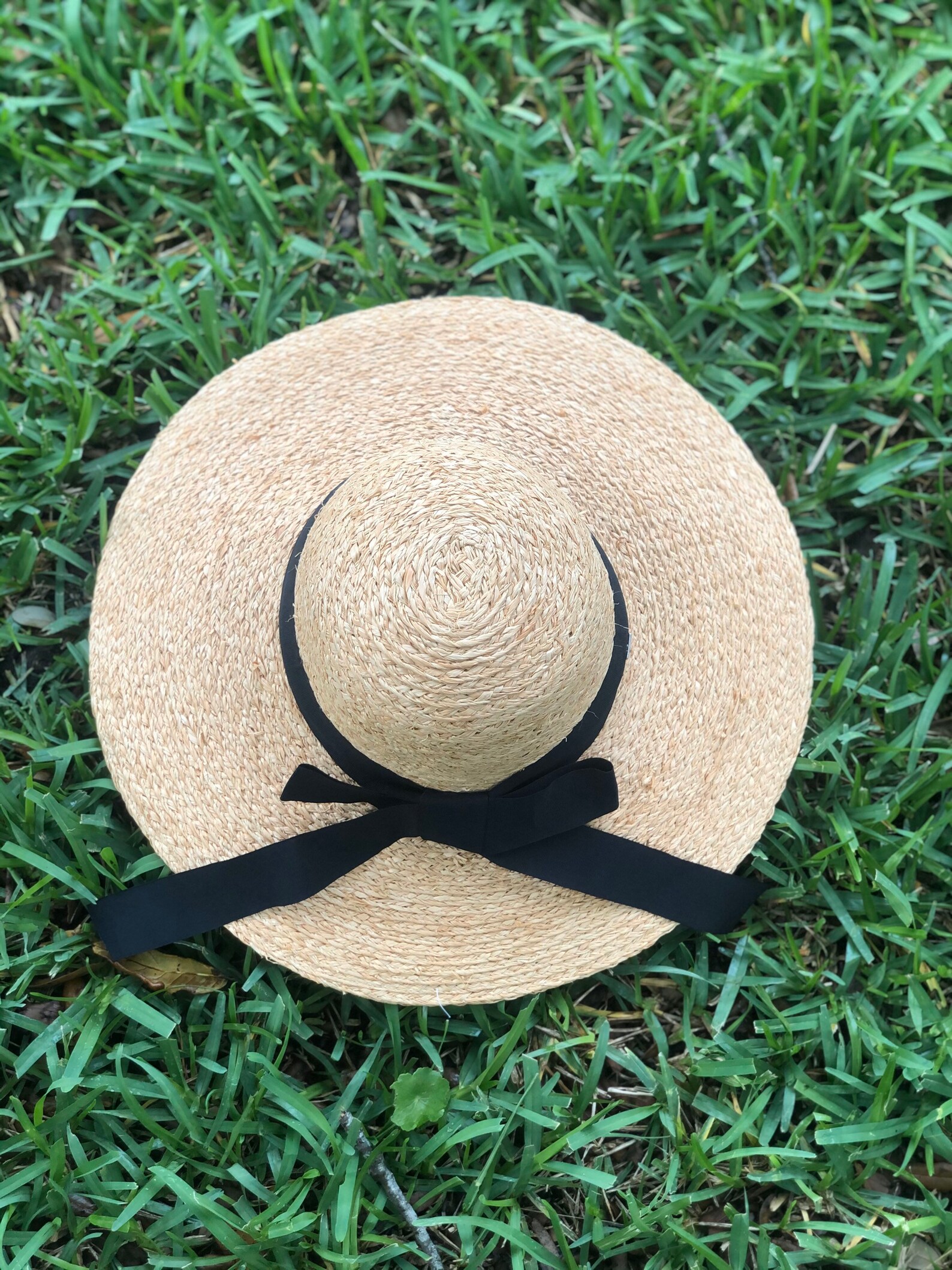 Wide Brim Raffia Hat Hat With Bow Straw Hat Sun Hat Summer Etsy