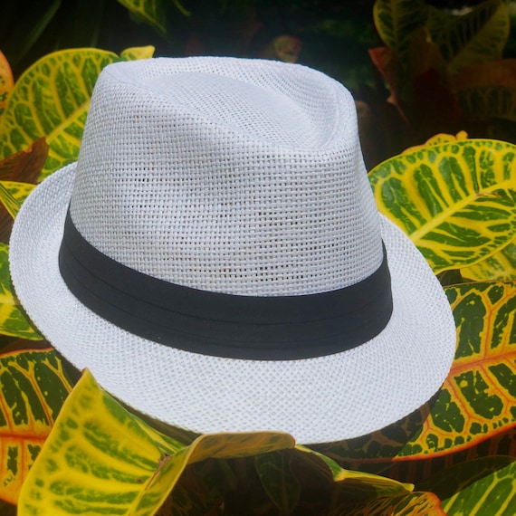 White Fedora Hat, Classic Fit Fedora, Black Band Fedora, Jazz Hat, Fedora  Short Brim Hat, Straw Fedora Hat, Panama Hat, Stylish Hat, Fashion 