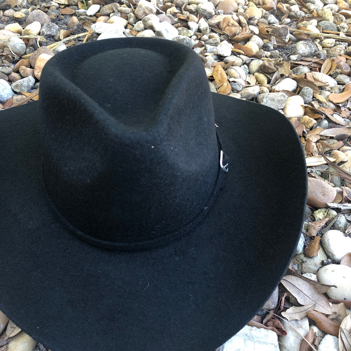 Wool cowboy hat black cowboy hat western hat western Etsy