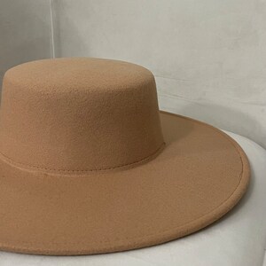 Boater hat, bolero hat, Fedora hat, wide brim hat, vegan felt hat, flat brim hat, stiff brim, fedora for men, fedora for women, stylish hat