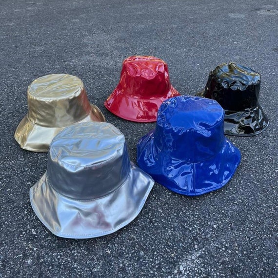 Bucket Hat, Bucket Hat Women, Bucket Hat Men, Fashion Hat, Short Brim Hat, Raining Hat, Foldable Bucket Hat, Vinyl Waterproof Hat, Rain Hat