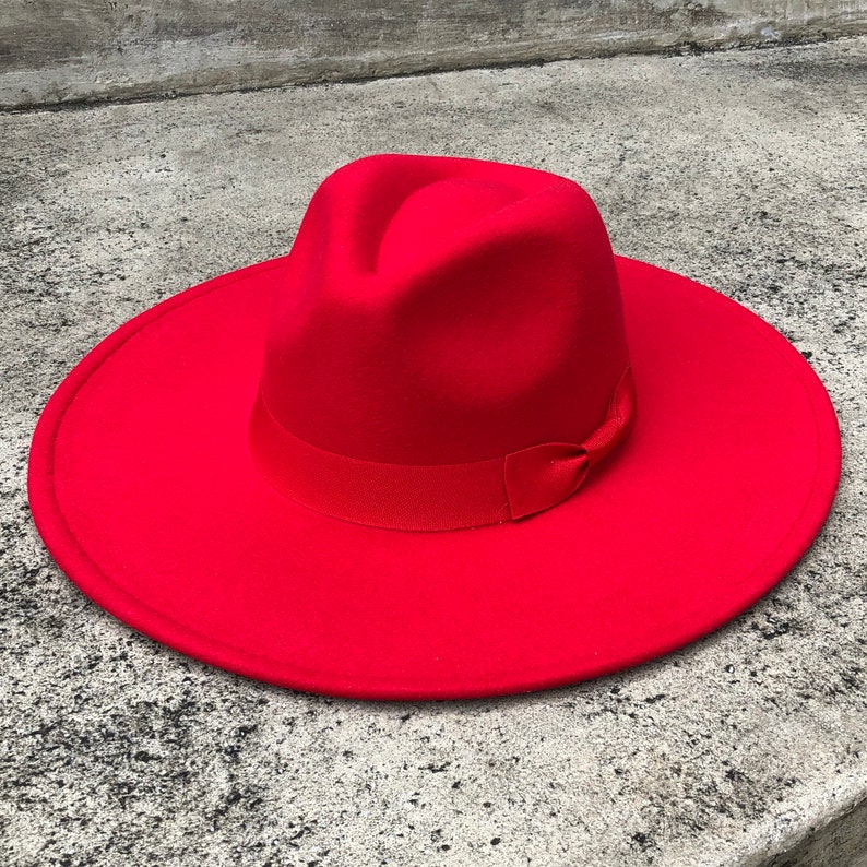 Womens red felt hat Clearance