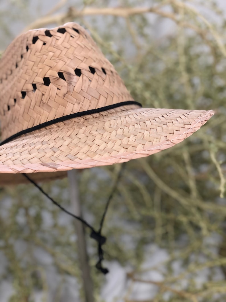 Chapeau de palmier, chapeau dextérieur, chapeau de soleil, chapeau avec mentonnière, chapeau à gros bord, chapeaux pour hommes, chapeaux pour femmes, chapeau de mode, chapeau dété, chapeau de plage image 3