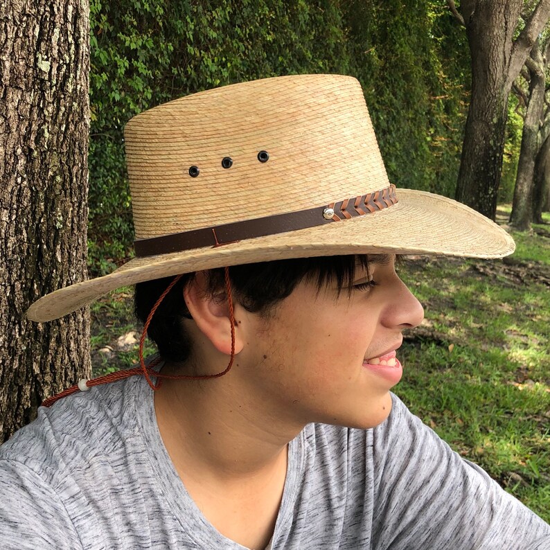 Palm hat stiff hat wide brim hat boater hat hats for men Etsy