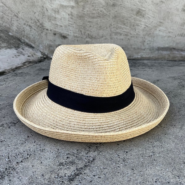 hat for women, up brim hat, pinched crown hat, women hat, stylish hat, hat with bow, straw hat women, upturn brim hat, sun hat with bow