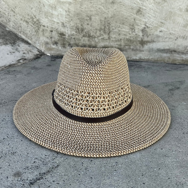 Chapeau style Panama, chapeau safari pliable, chapeau pliable, chapeau tendance, chapeau d'été, chapeau de plage, chapeaux femme, chapeau de soleil, chapeau de jardinage, chapeau de vacances