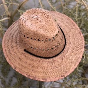 Chapeau de palmier, chapeau dextérieur, chapeau de soleil, chapeau avec mentonnière, chapeau à gros bord, chapeaux pour hommes, chapeaux pour femmes, chapeau de mode, chapeau dété, chapeau de plage image 2