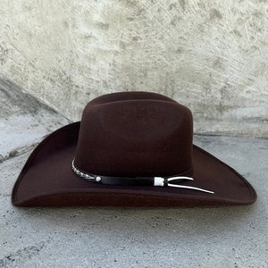 black cowboy hat, brown cowboy hat, country hat, western hat, rodeo hat, wild west hat, vintage cowboy hat, cowgirl hat, cowboy hat for men image 9